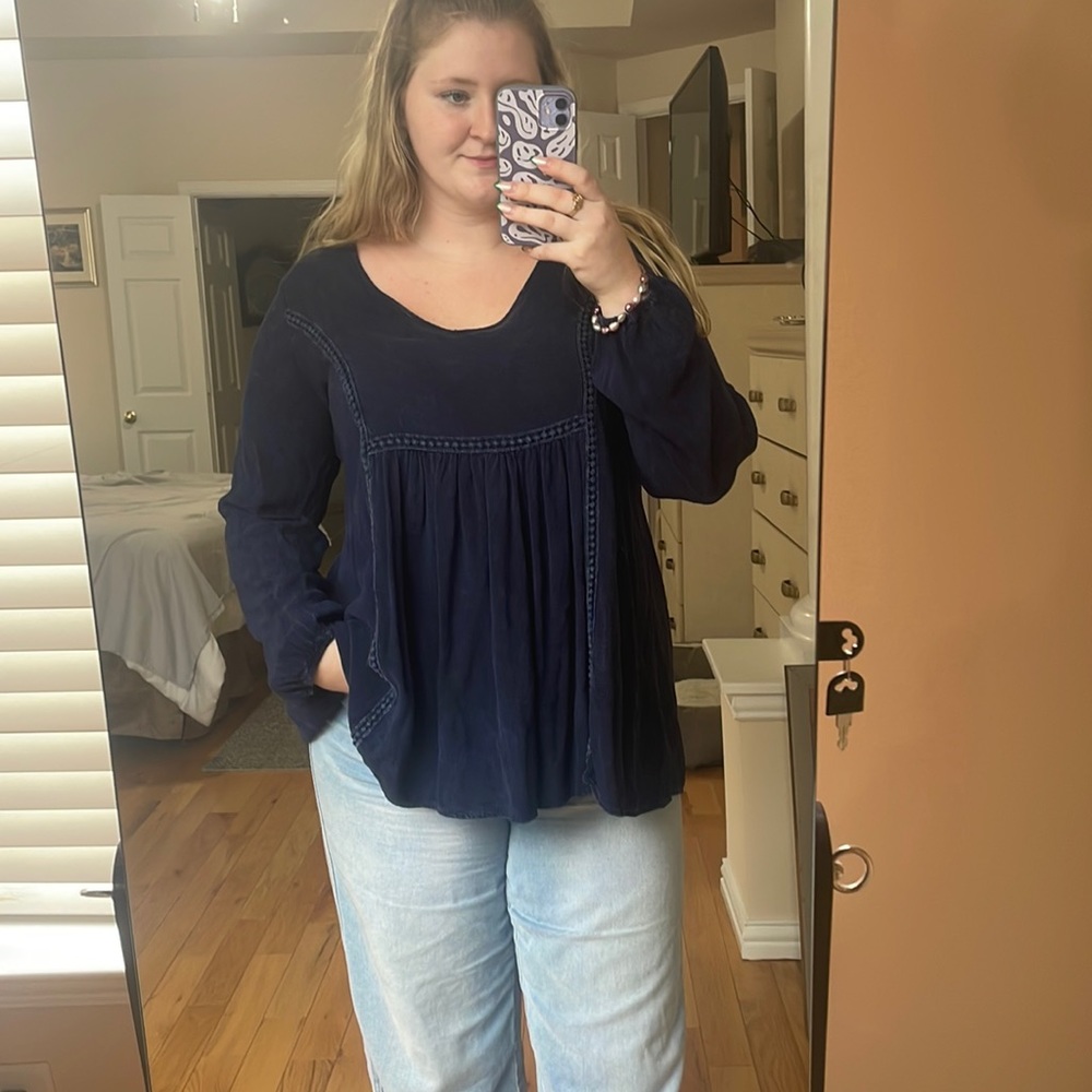 Navy Tunic Top